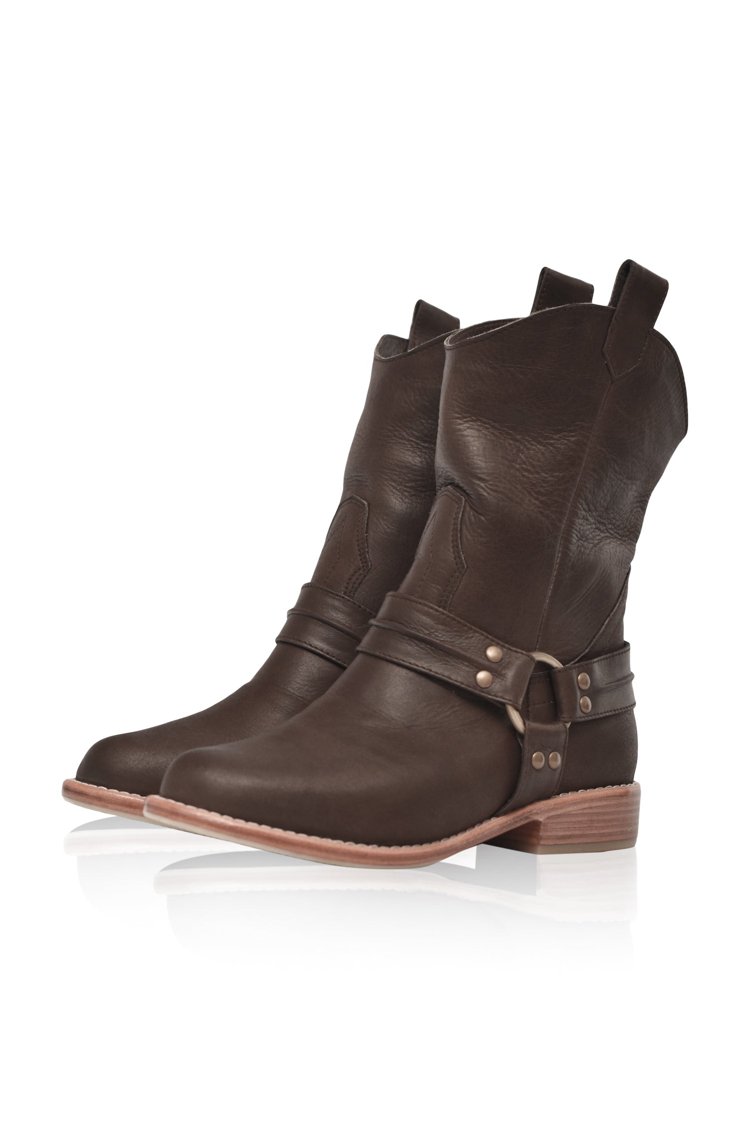 Cali Pull-On Leather Boots