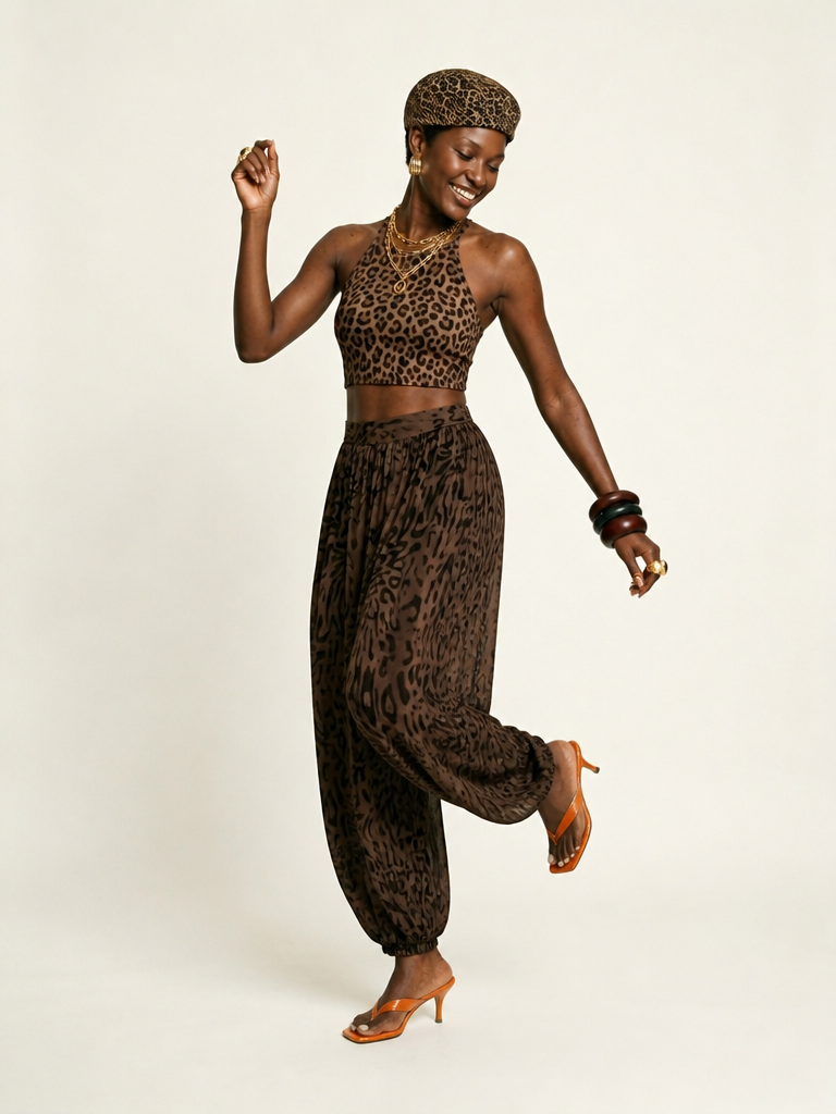 Wild Heart Leopard Lantern Pants