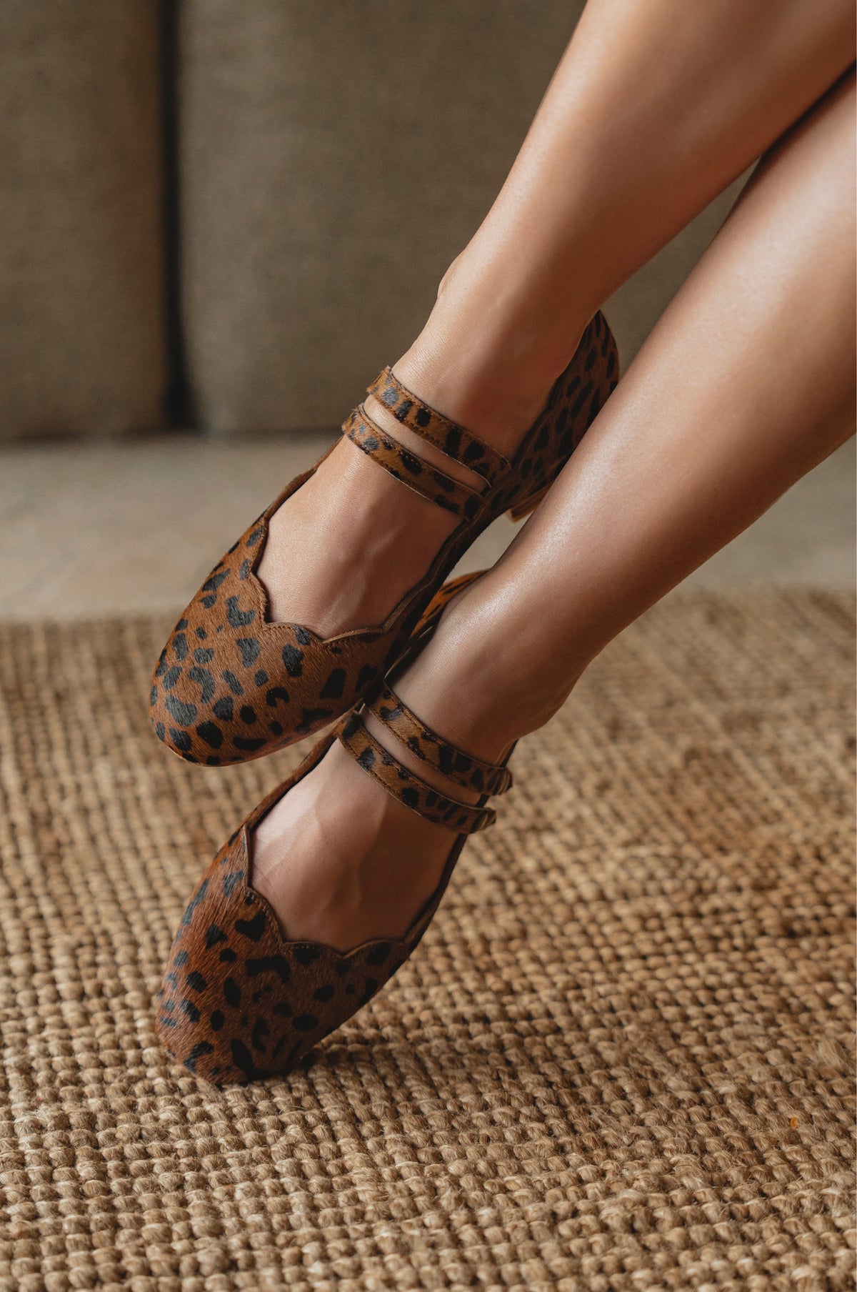 Daydream Animal Print Mary Jane Flats