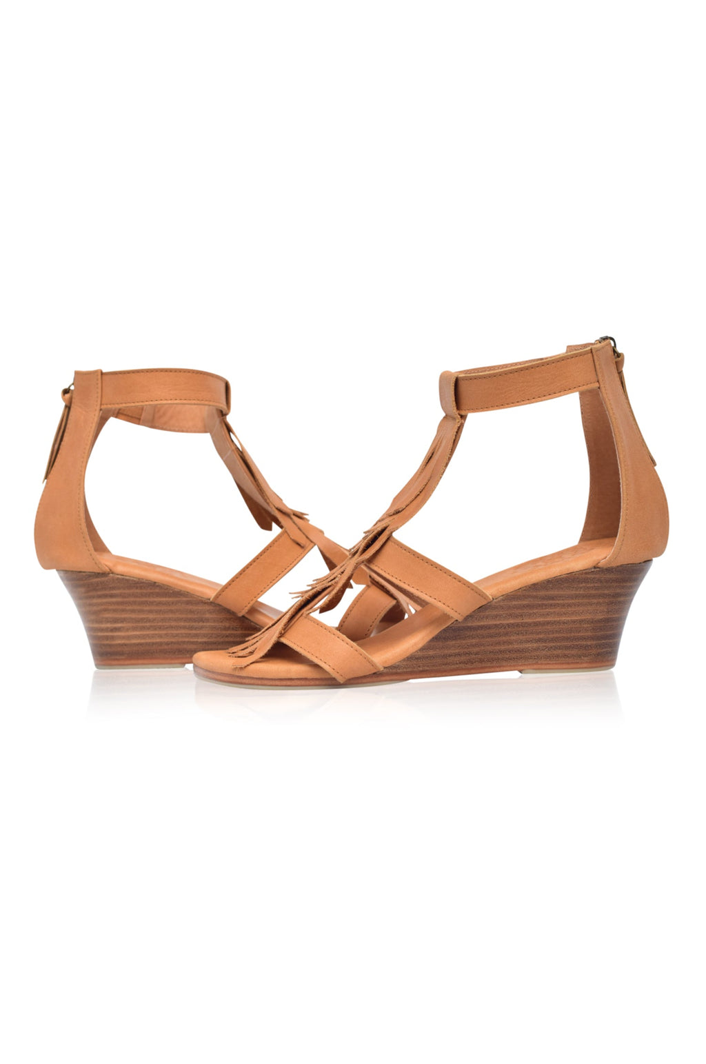 Fly Away Fringe Wedge Sandals