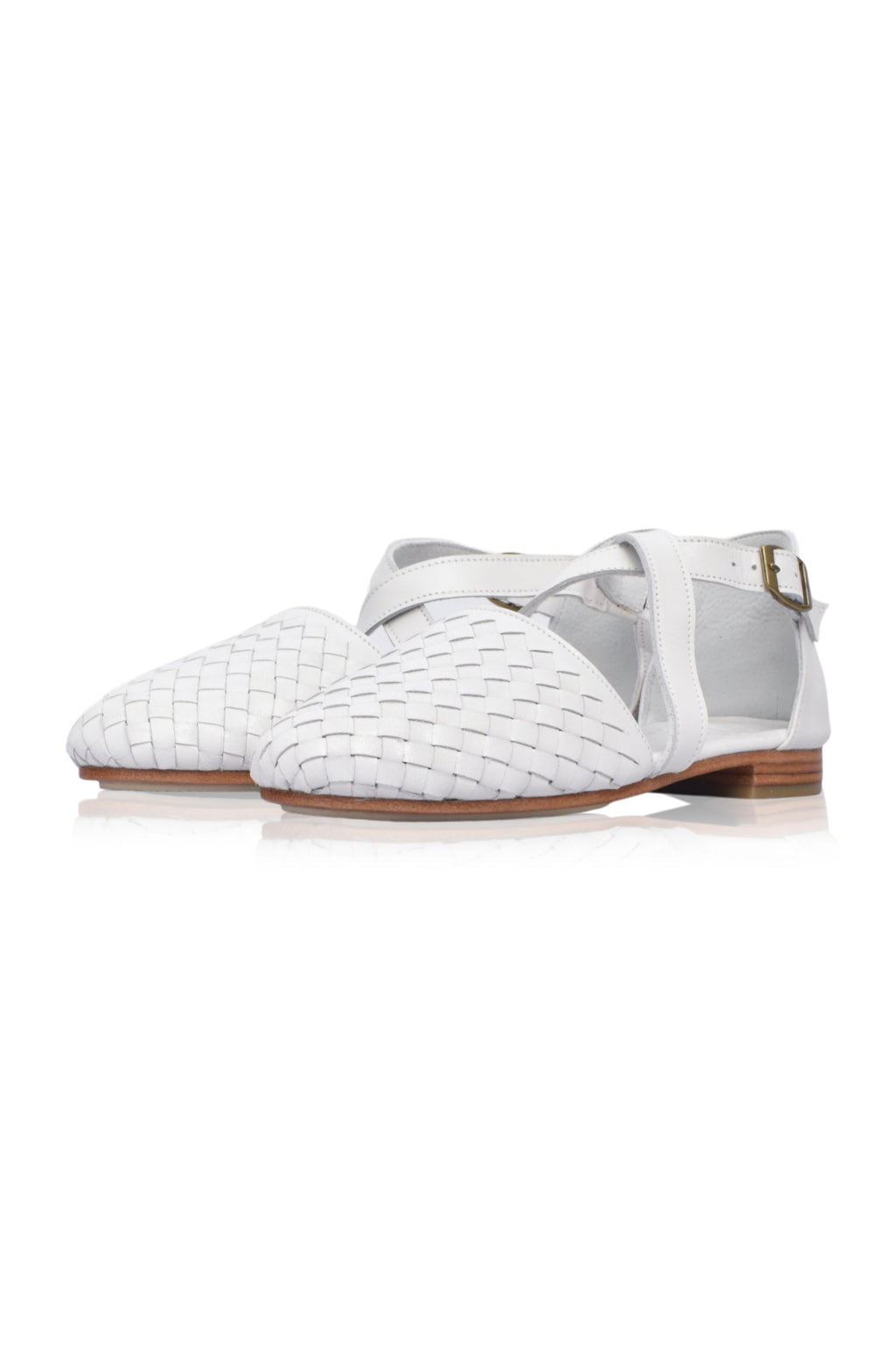 Riviera Woven Leather Flats (Sz. 8.5)