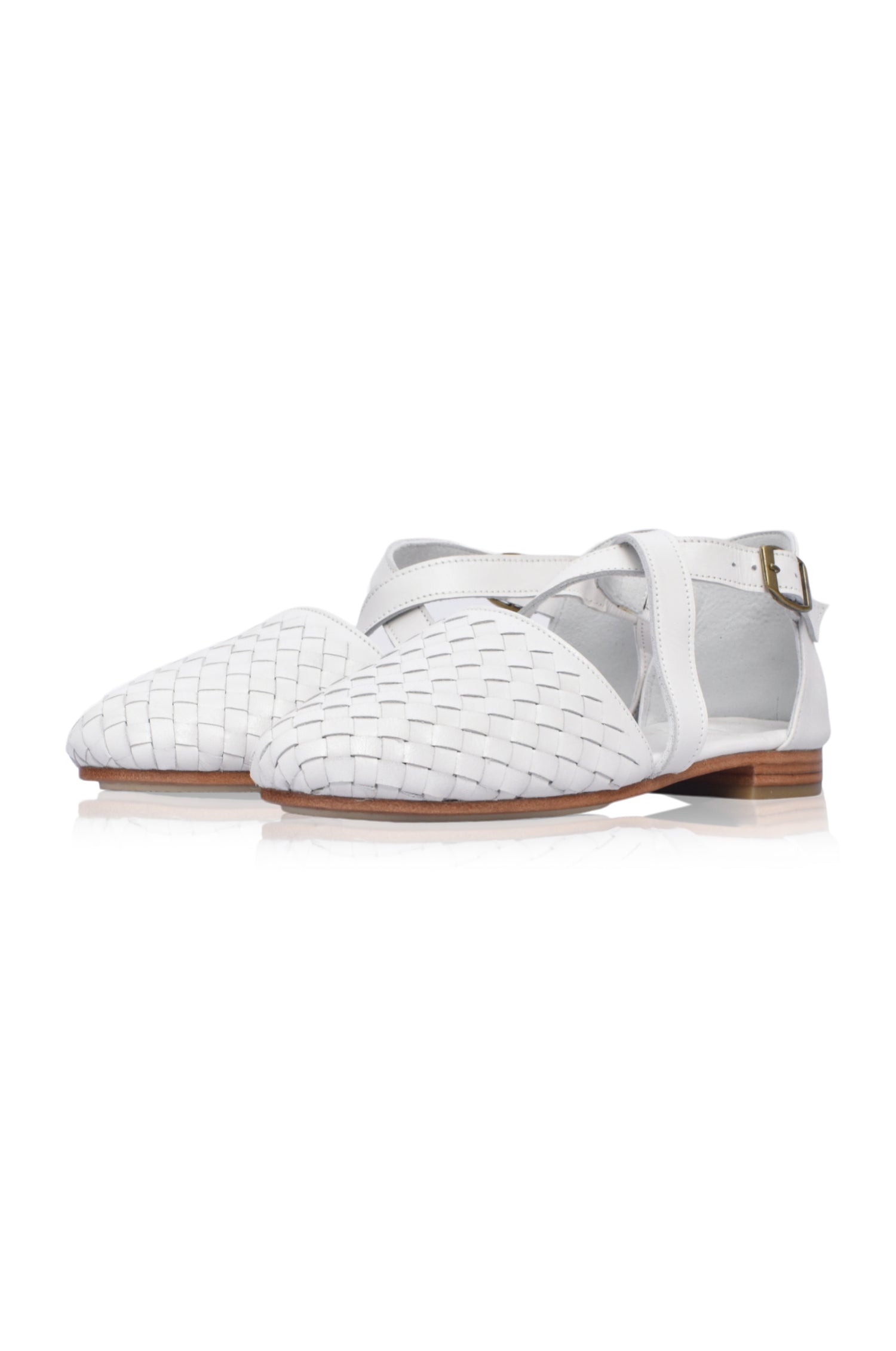 Riviera Woven Leather Flats (Sz. 8.5)