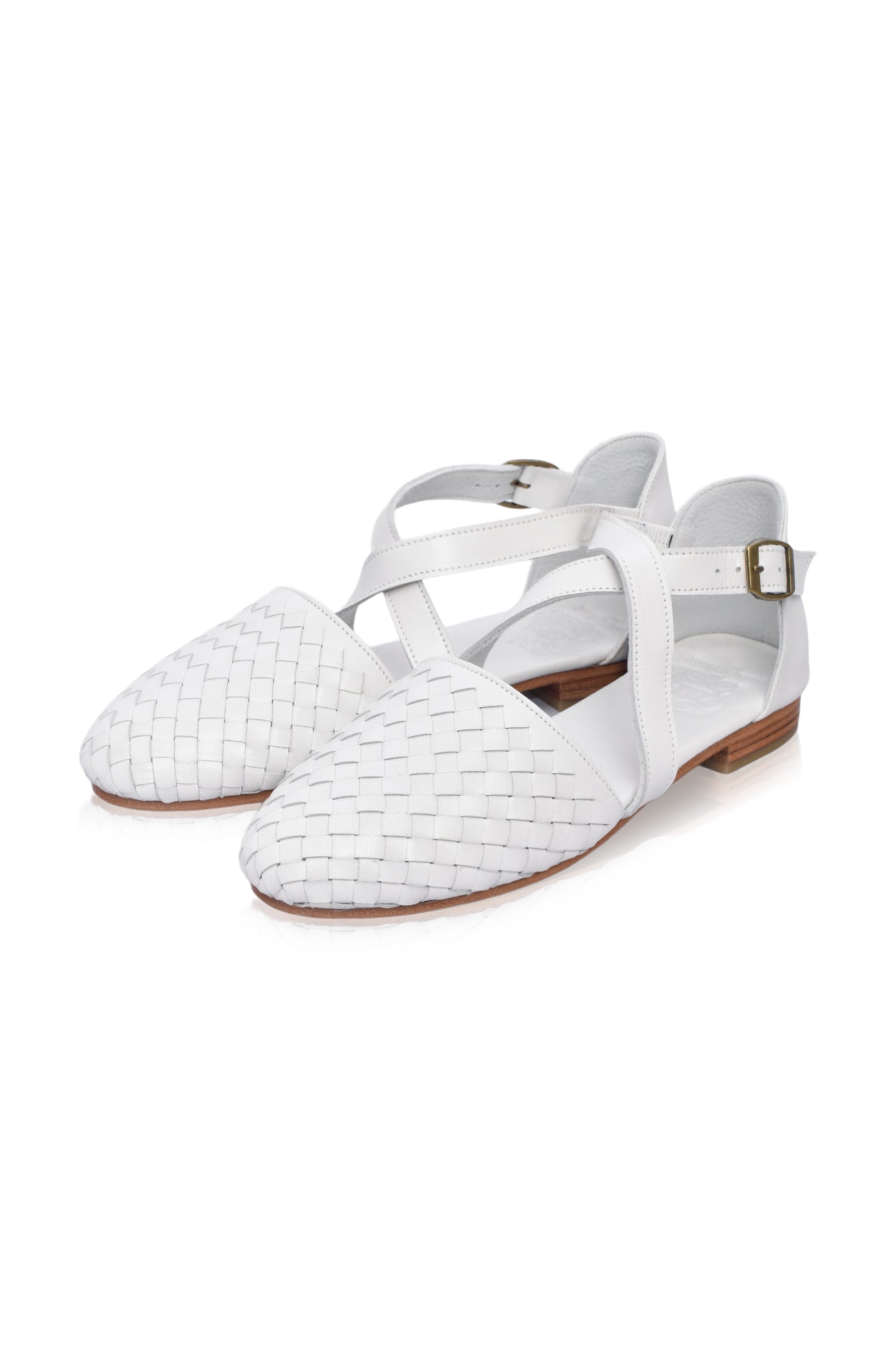 Riviera Woven Leather Flats (Sz. 8.5)