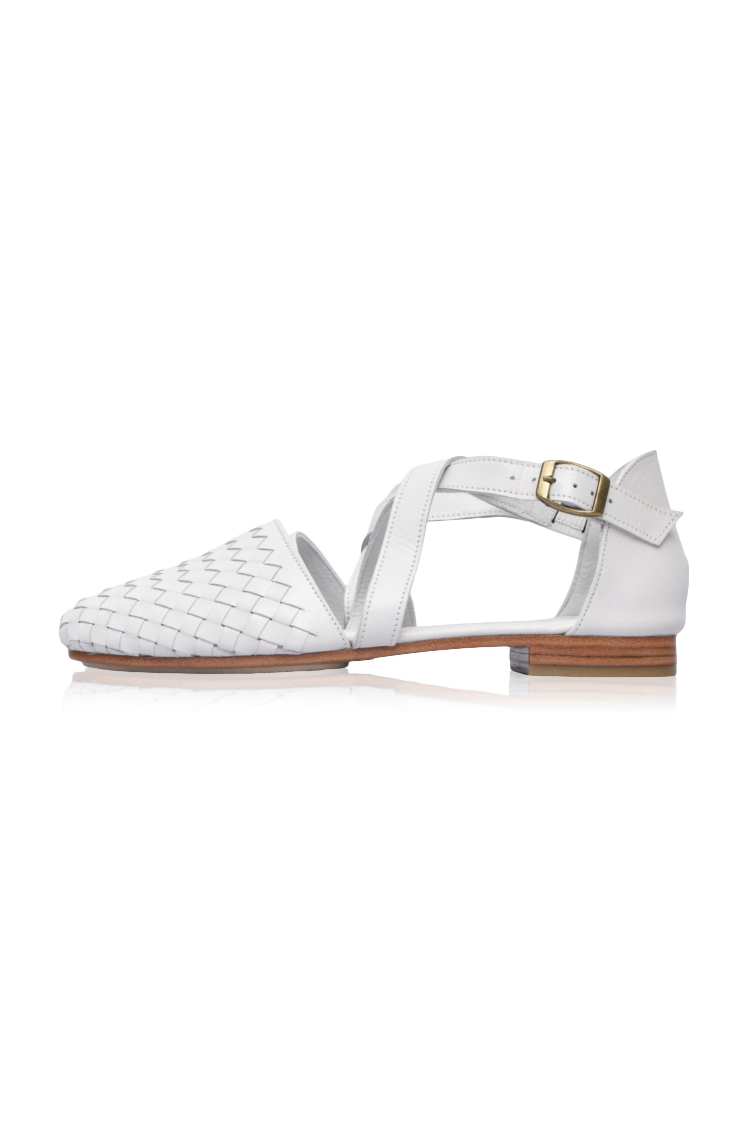 Riviera Woven Leather Flats (Sz. 8.5)