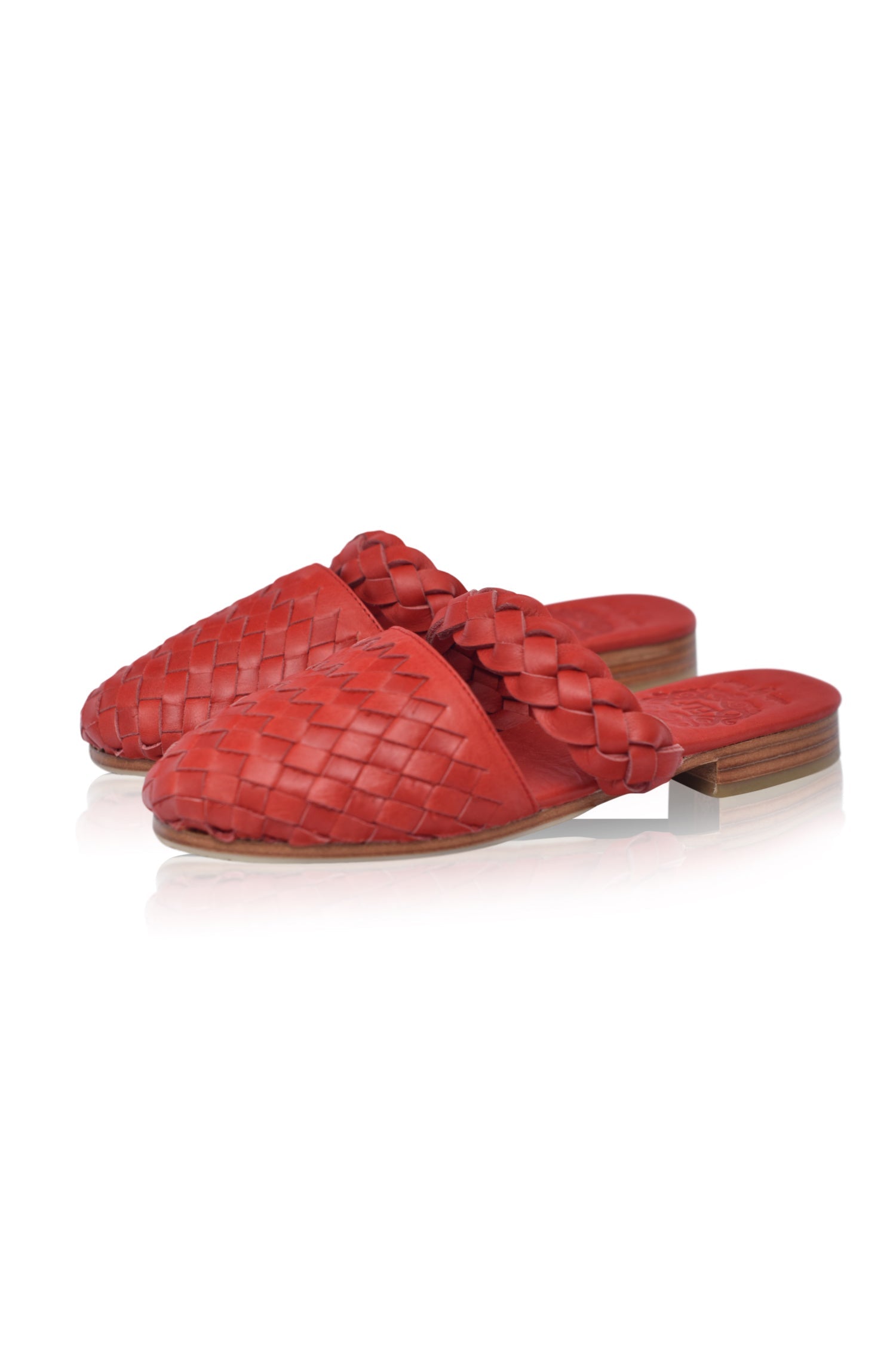 Sea Escape Woven Leather Slide Sandals