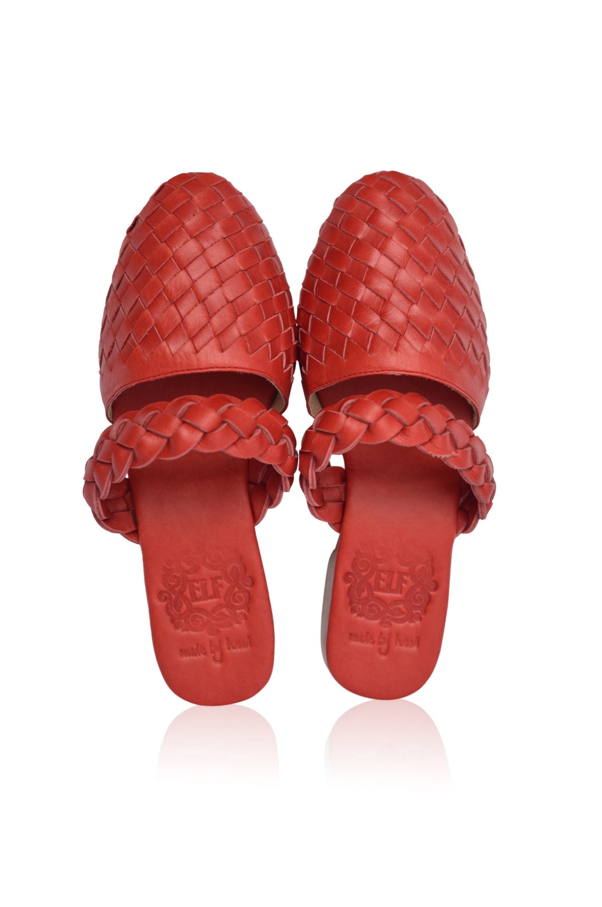 Sea Escape Woven Leather Slide Sandals