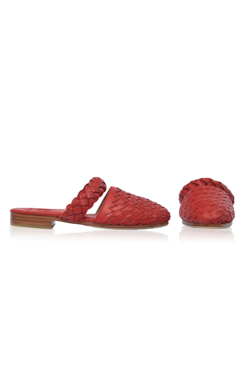 Sea Escape Woven Leather Slide Sandals