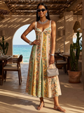 Women Strapless Floral Dress, IBIZA - BYMANYC ® New York
